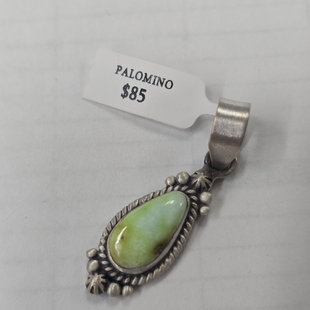 Genuine Palomino and Sterling Silver Pendant